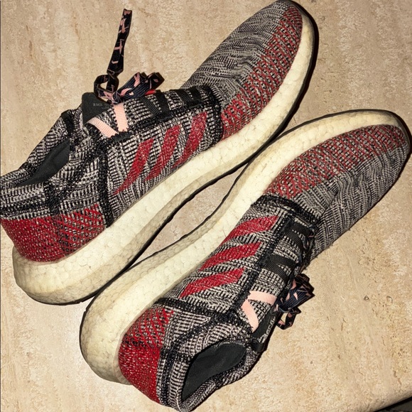 ADIDAS REN ZHE PUREBOOST GO 2019 Black & Red Mesh Sneakers 9 - Picture 6 of 15